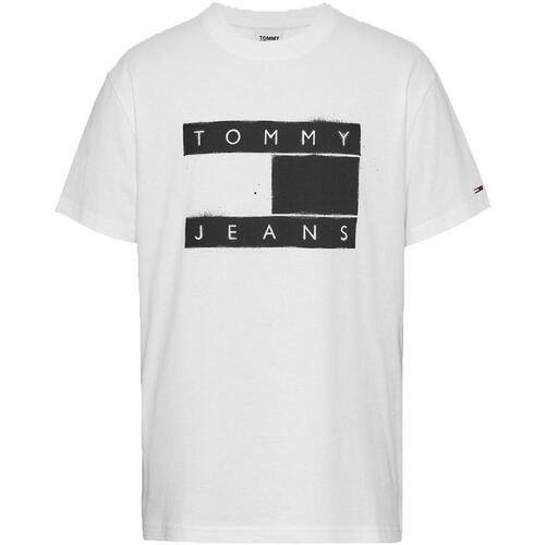 textil Hombre Camisetas manga corta Tommy Jeans DM0DM17715-YBR Blanco