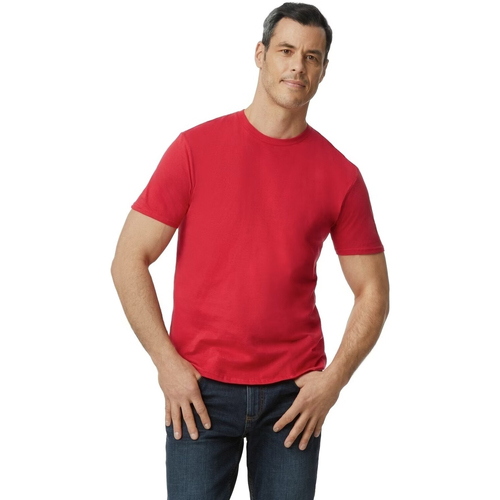 textil Hombre Camisetas manga larga Anvil Softstyle Rojo