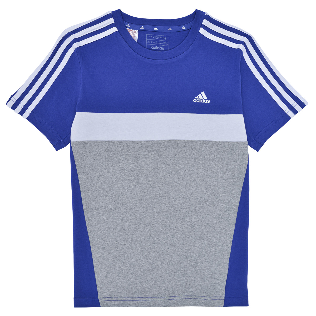 textil Niño Camisetas manga corta Adidas Sportswear J 3S TIB T Azul / Blanco / Gris