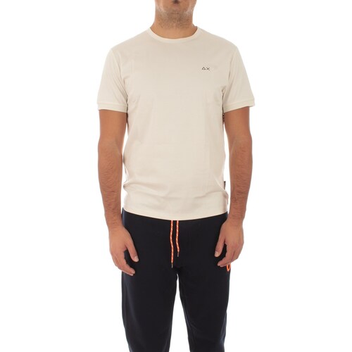 textil Hombre Camisetas manga corta Sun68 T43101 Blanco