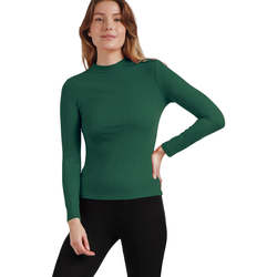 textil Mujer Tops / Blusas Admas Camiseta de manga larga con cuello alto Perkins Verde