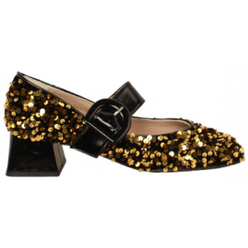 Zapatos Mujer Botas Vera Rebato zapato pulsera con punta cuadrada en lentejuelas tacon 5 cm Oro