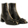 Zapatos Mujer Botas Ezzio botin con punta cuadrada y aplique metal Negro