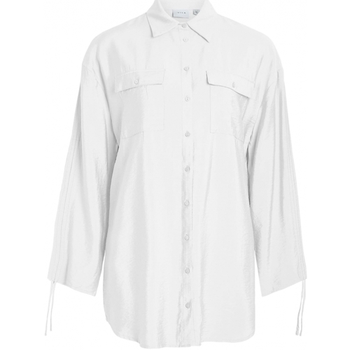 textil Mujer Tops / Blusas Vila Klaria Oversize Shirt L/S - Cloud Dancer Blanco