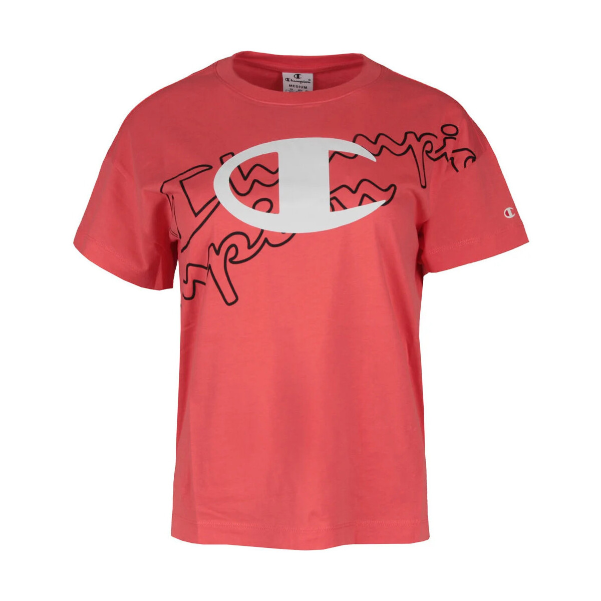 textil Mujer Camisetas manga corta Champion Crewneck Croptop Rojo