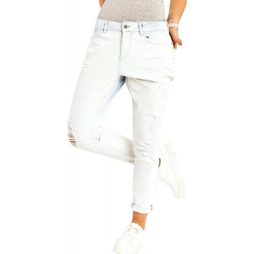 textil Mujer Pantalones Only Lima Boyfriend Jeans L32 - White Blanco