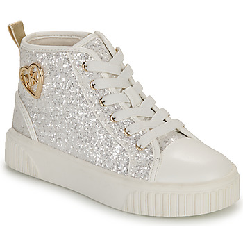 Zapatos Niña Zapatillas altas MICHAEL Michael Kors SKATE SPLIT 3 GLITTER Blanco / Glitter