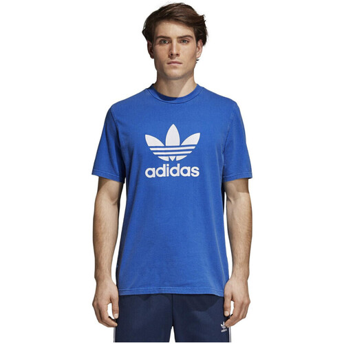 textil Hombre Tops y Camisetas adidas Originals -TREFOIL CW0703 Azul