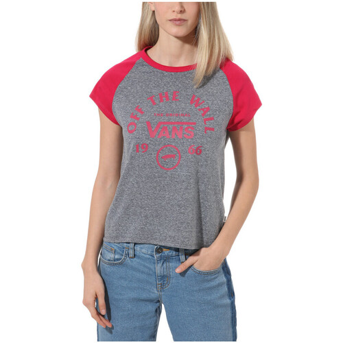 textil Mujer Tops y Camisetas Vans -ATTENDANCE TEE VA47YA Gris