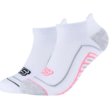 Ropa interior Calcetines de deporte Skechers 2PPK Basic Cushioned Sneaker Socks Blanco