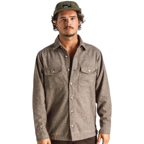 textil Hombre Camisas manga larga Otherwise Vaughn Overshirt - Brown Marrón
