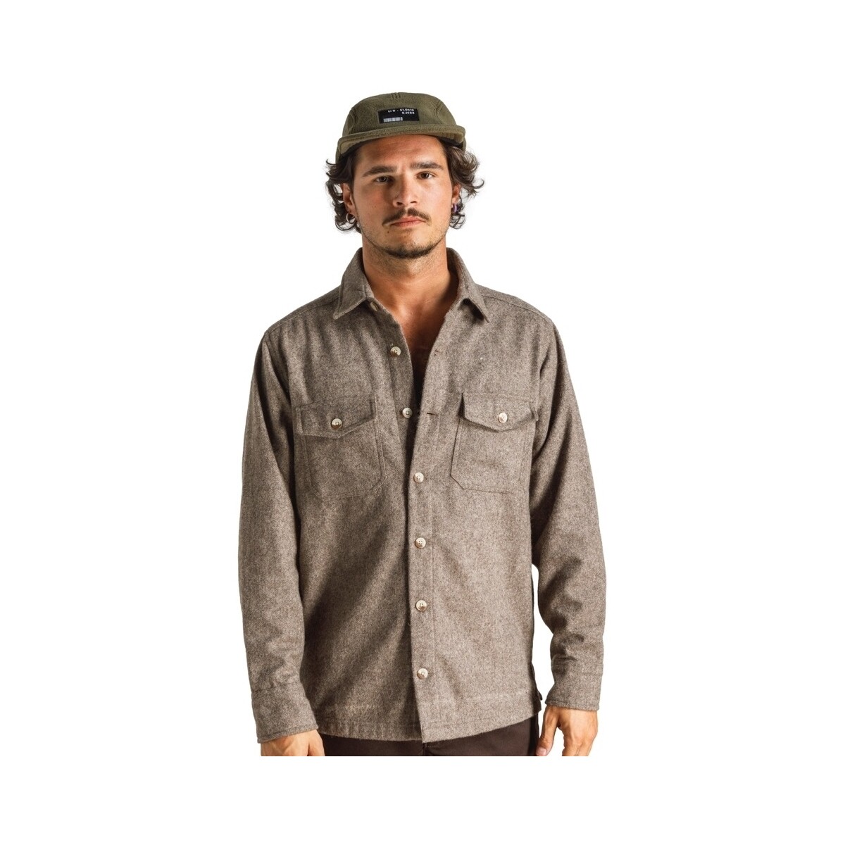 textil Hombre Camisas manga larga Otherwise Vaughn Overshirt - Brown Marrón