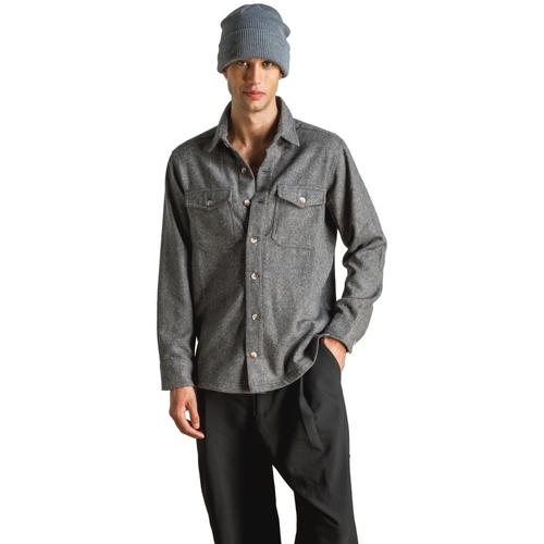 textil Hombre Camisas manga larga Otherwise Swanson Overshirt - Grey Gris