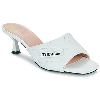 Zapatos Mujer Zuecos (Mules) Love Moschino LOVE MOSCHINO QUILTED Blanco