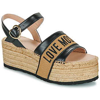 Zapatos Mujer Sandalias Love Moschino SANDAL JA16296I0I Negro / Beige