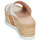 Zapatos Mujer Zuecos (Mules) Love Moschino MULE RIBBON Blanco / Beige