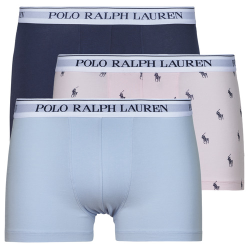 Ropa interior Hombre Boxer Polo Ralph Lauren CLSSIC TRUNK-3 PACK-TRUNK Azul / Rosa / Marino