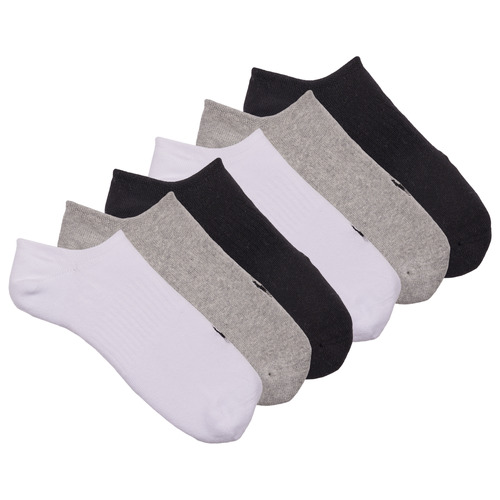 Accesorios Calcetines Polo Ralph Lauren 6 PACK SPORT NO SHOW-PERFORMANCE-NO SHOW-6 PACK Blanco / Gris / Negro