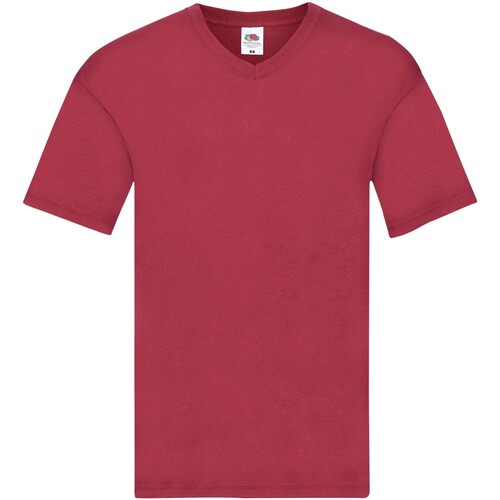 textil Hombre Camisetas manga larga Fruit Of The Loom 61426 Rojo