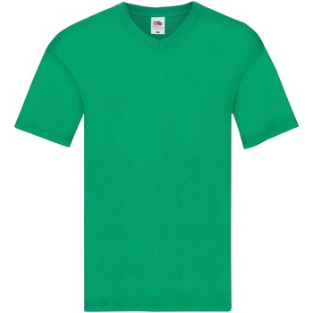 textil Hombre Camisetas manga larga Fruit Of The Loom 61426 Verde