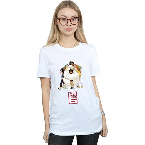 textil Mujer Camisetas manga larga Big Hero 6 BI1013 Blanco