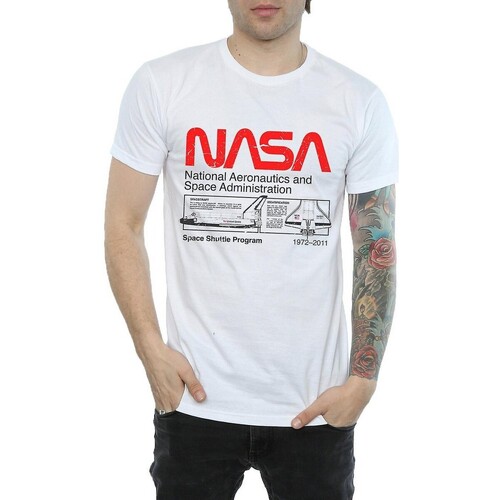 textil Hombre Camisetas manga larga Nasa Space Shuttle Blanco