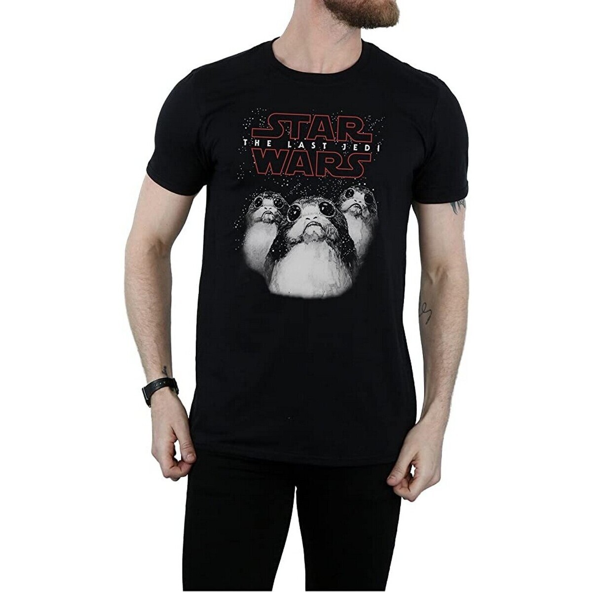 textil Hombre Camisetas manga larga Star Wars: The Last Jedi BI1091 Negro