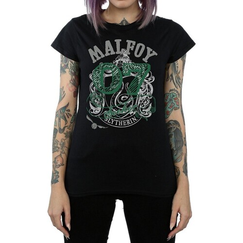 textil Mujer Camisetas manga larga Harry Potter Malfoy Negro