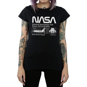 textil Mujer Camisetas manga larga Nasa Classic Space Shuttle Negro