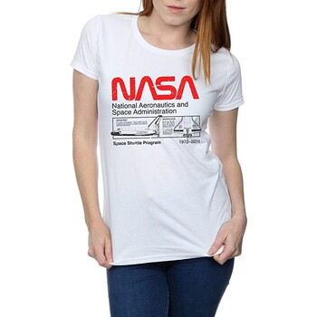 textil Mujer Camisetas manga larga Nasa BI1352 Blanco