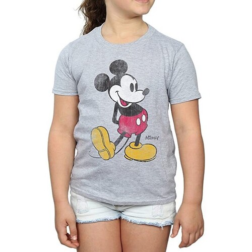 textil Niña Camisetas manga larga Disney Classic Kick Gris