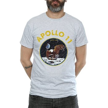 textil Hombre Camisetas manga larga Nasa Classic Apollo 11 Gris