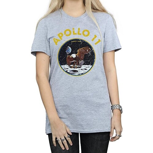 textil Mujer Camisetas manga larga Nasa Classic Apollo 11 Gris