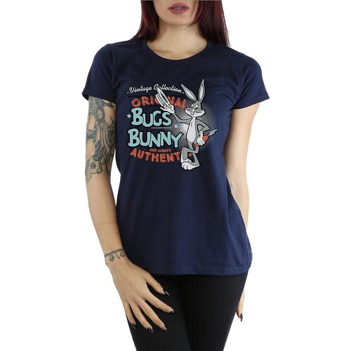 textil Mujer Camisetas manga larga Dessins Animés BI1392 Azul
