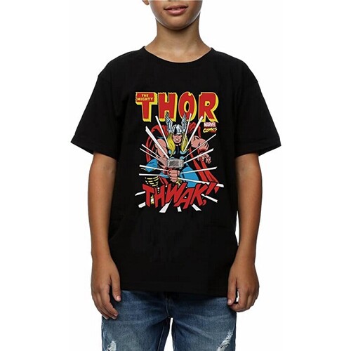 textil Niño Camisetas manga corta Thor Thwak Negro