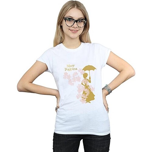 textil Mujer Camisetas manga larga Mary Poppins BI1475 Blanco