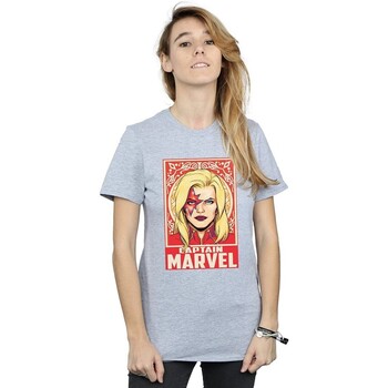 textil Mujer Camisetas manga larga Captain Marvel  Gris