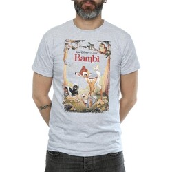 textil Hombre Camisetas manga larga Bambi Retro Gris