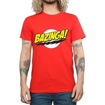 textil Hombre Camisetas manga larga The Big Bang Theory Bazinga Rojo
