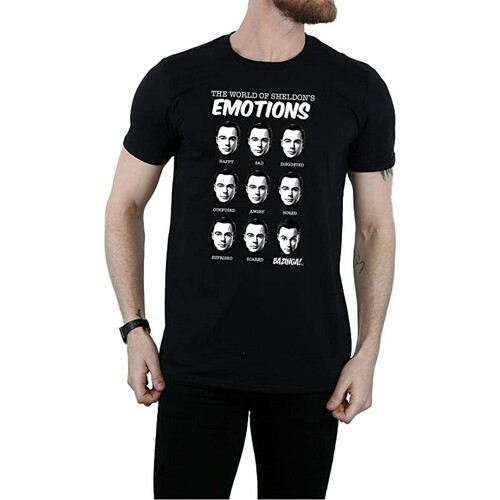 textil Hombre Camisetas manga larga The Big Bang Theory Emotions Negro