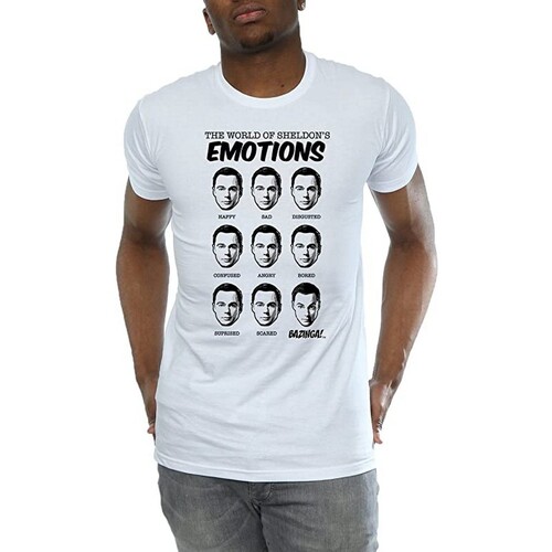 textil Hombre Camisetas manga larga The Big Bang Theory Emotions Blanco