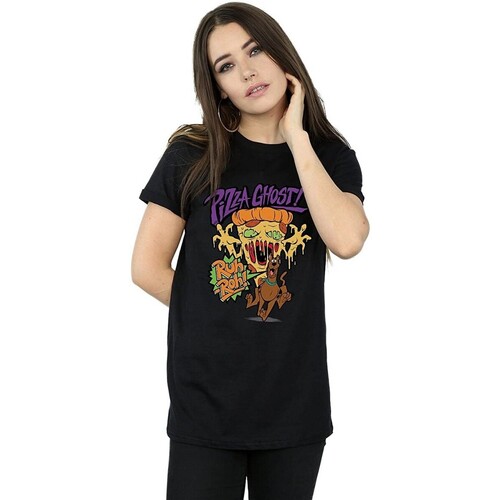 textil Mujer Camisetas manga larga Scooby Doo Pizza Ghost Negro