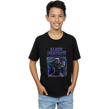 textil Niño Camisetas manga corta Black Panther Tech Badge Negro