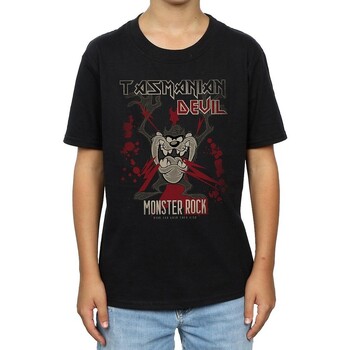textil Niño Tops y Camisetas Dessins Animés Monster Rock Negro