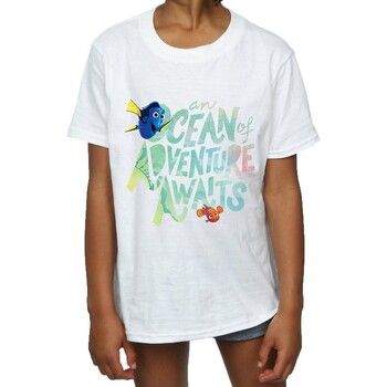 textil Niña Camisetas manga larga Finding Dory Ocean Adventure Blanco