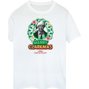 textil Mujer Camisetas manga larga National Lampoon´s Christmas Va Greyscale Clarkmas Blanco
