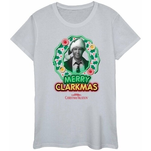 textil Mujer Camisetas manga larga National Lampoon´s Christmas Va Greyscale Clarkmas Gris