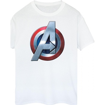 textil Mujer Camisetas manga larga Avengers  Blanco