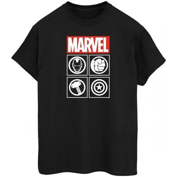 textil Hombre Camisetas manga larga Avengers  Negro