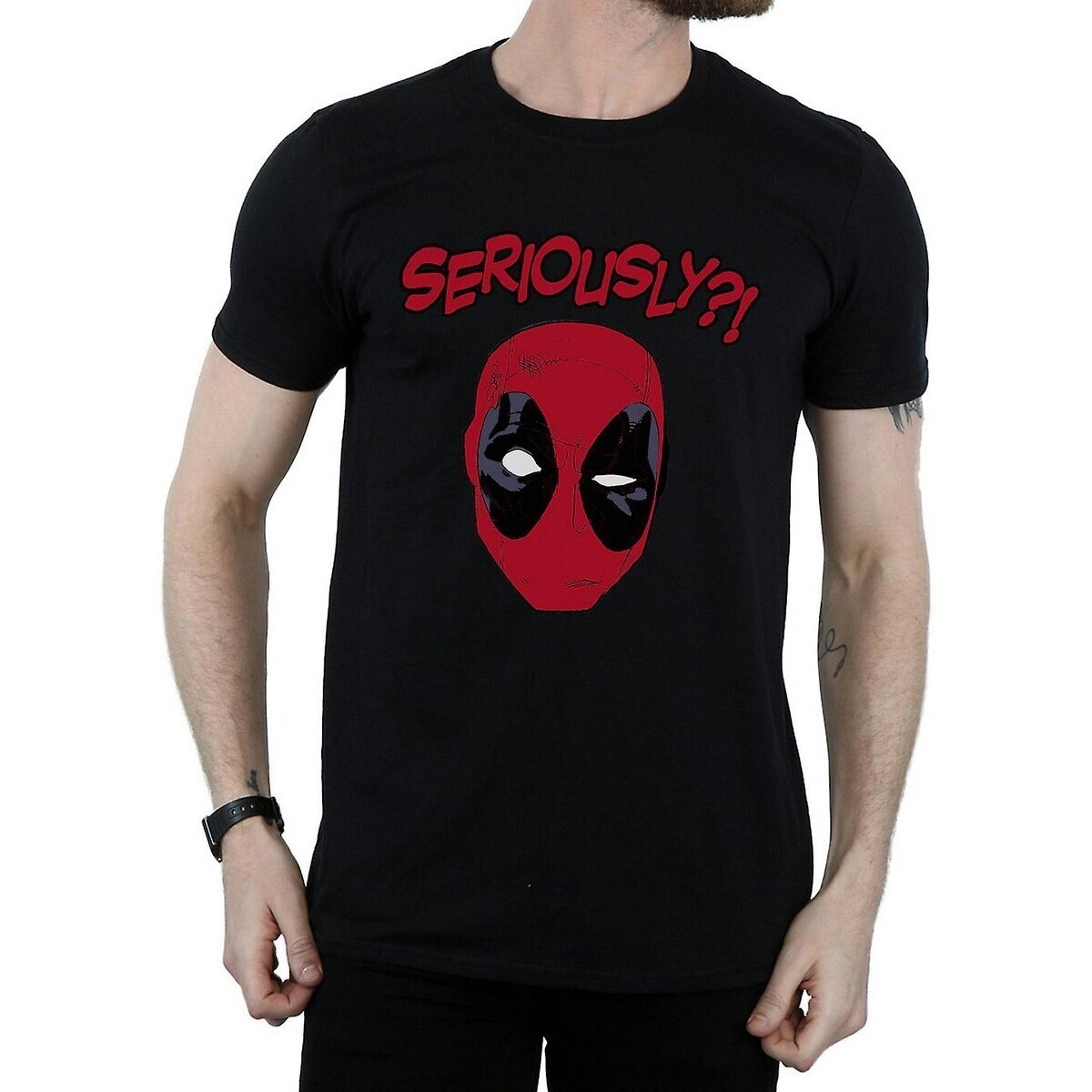textil Camisetas manga larga Deadpool Seriously Negro